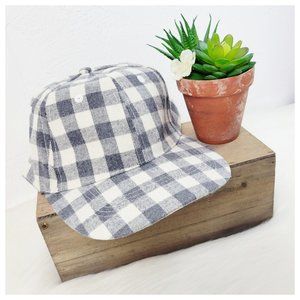 Cocus Pocus Hat Gray Blue and Cream Buffalo Check Plaid Baseball Cap Plaid Hat